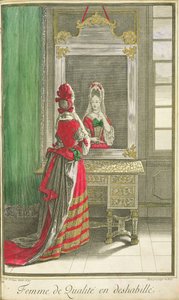 Hölgy tükörbe néz, megjelent 1688-90 körül